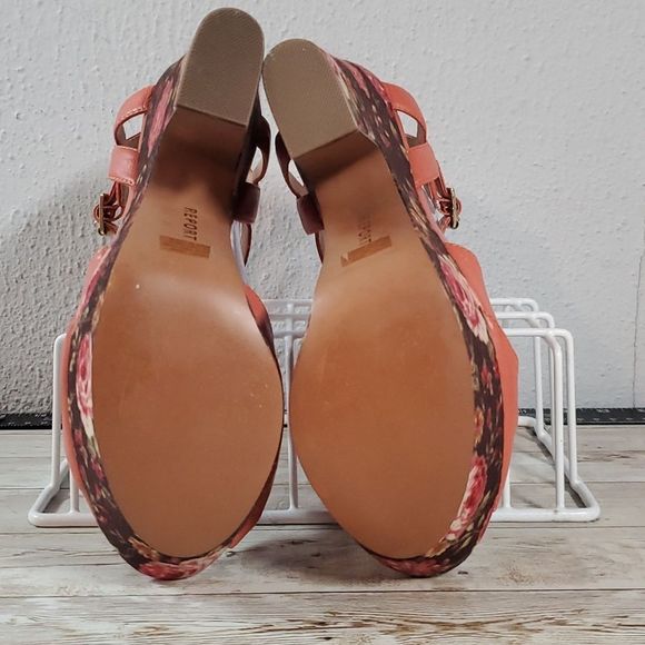 REPORT RAY FLORAL PLATFORM SANDALS 9 - RETRO BOHO HIPPIE STYLE SHOES MANSON GIRL - Picture 4 of 10